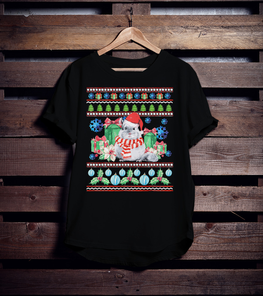 Chinchilla Christmas Holiday Gift T-Shirt