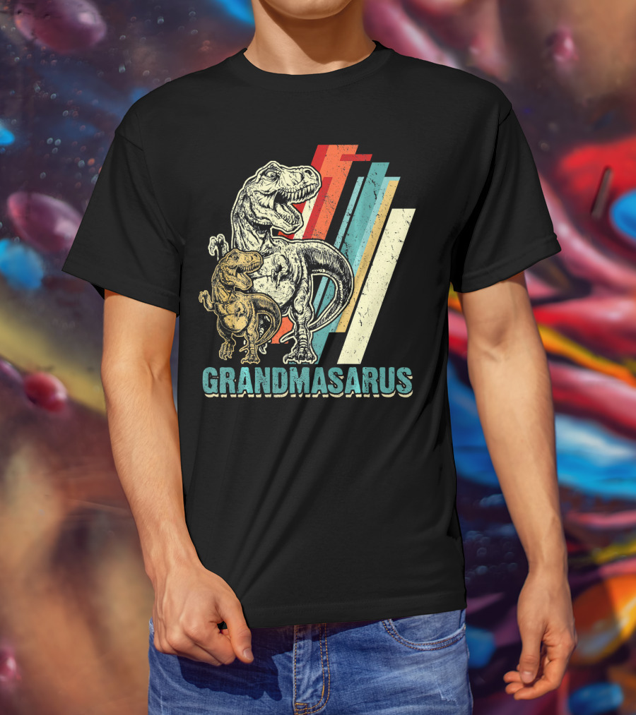 Grandmasaurus Retro Vintage Dinosaur Mother's Day T-Shirt