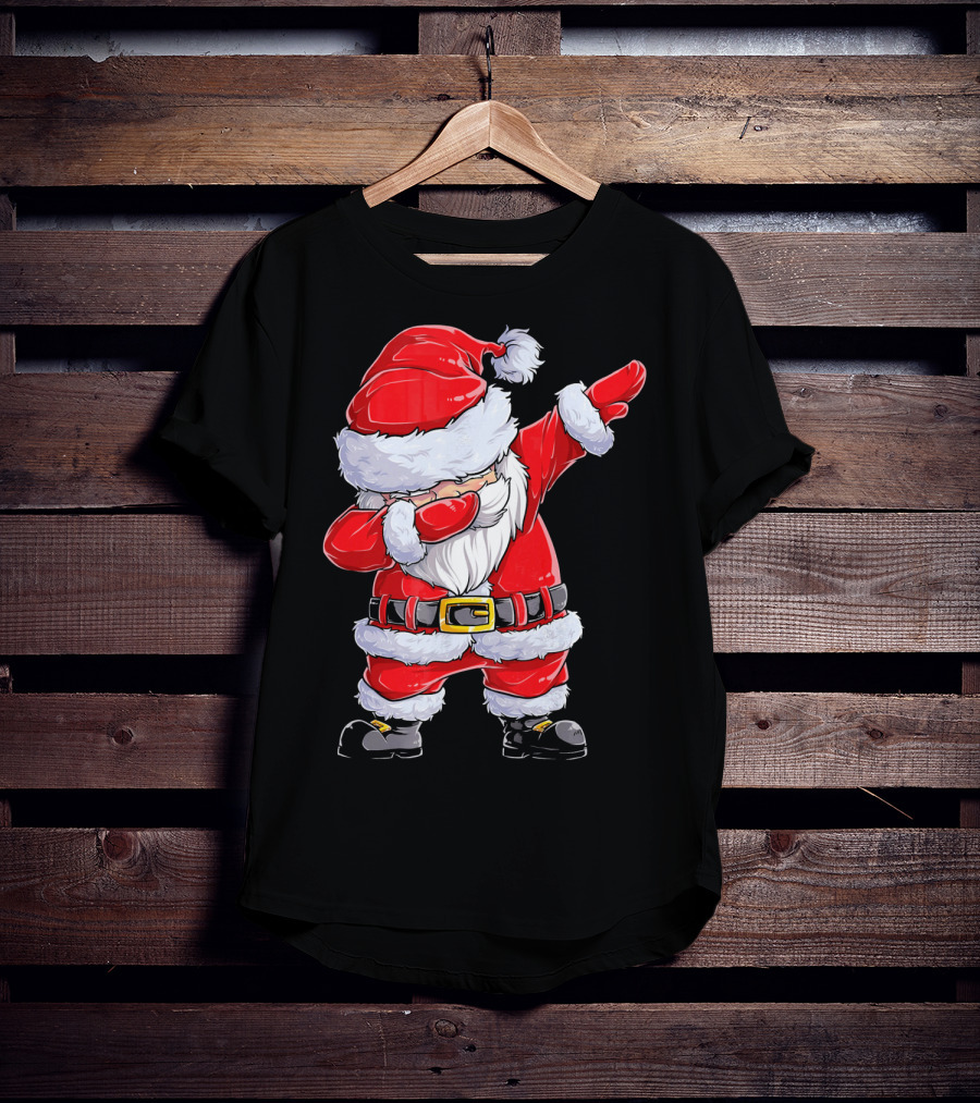 Dabbing Santa Claus Christmas Holiday Fun T-Shirt