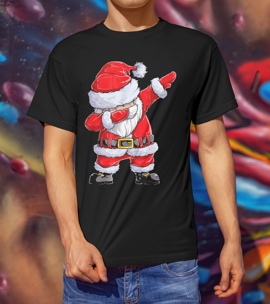 Dabbing Santa Claus Christmas Holiday Fun T-Shirt