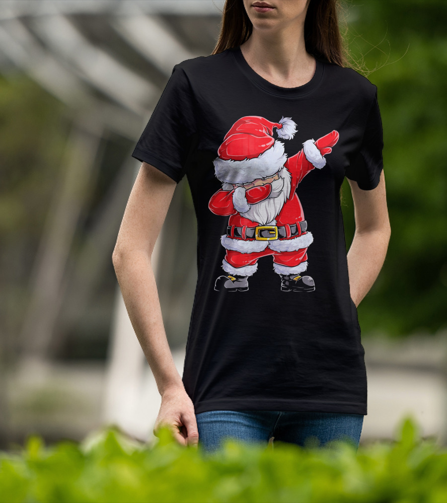 Dabbing Santa Claus Christmas Holiday Fun T-Shirt