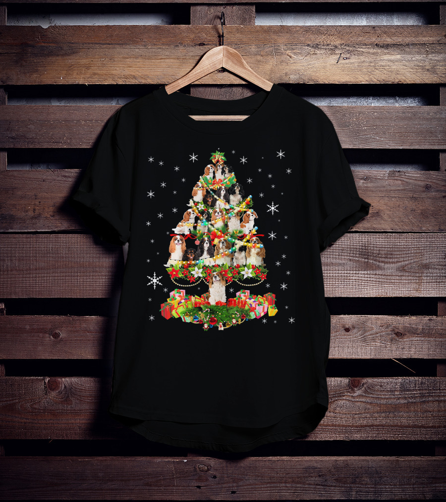 Cavalier King Charles Spaniel Christmas Tree Holiday T-Shirt