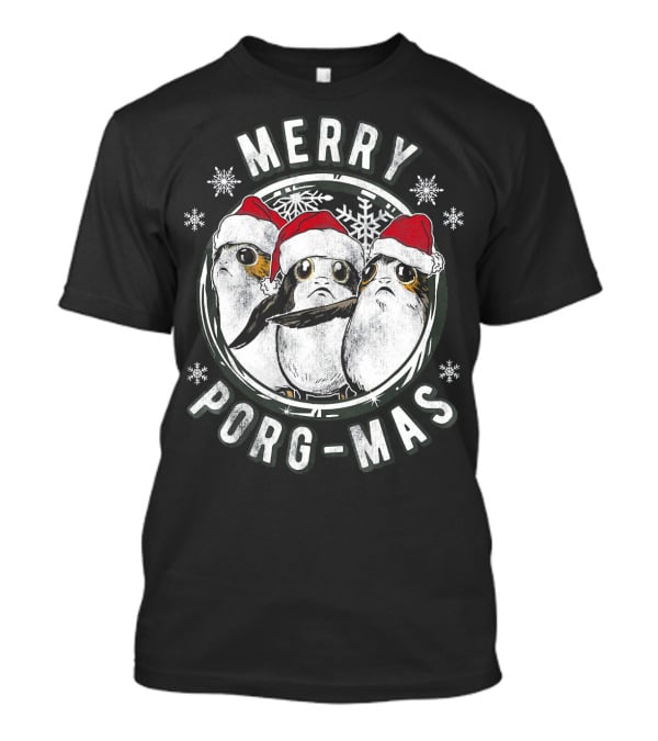 Star Wars Merry Porg Mas Christmas Holiday T-Shirt