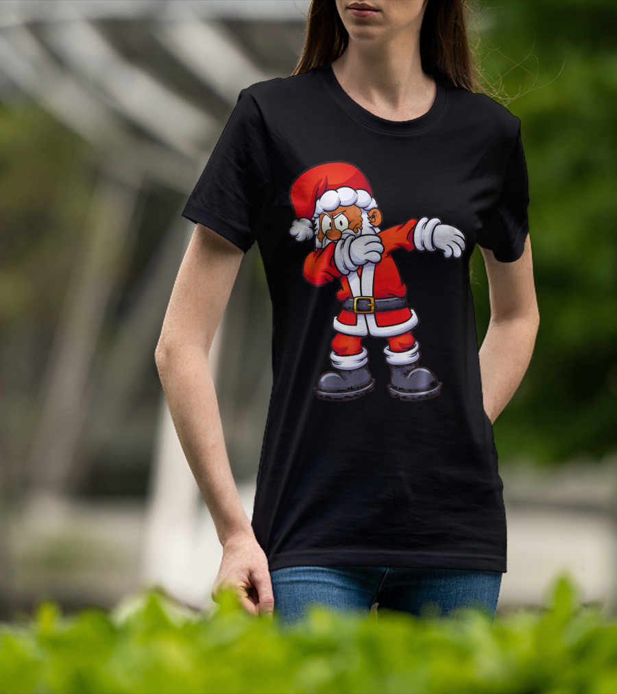 Dabbing Santa Claus In Traditional Red Suit T-Shirt
