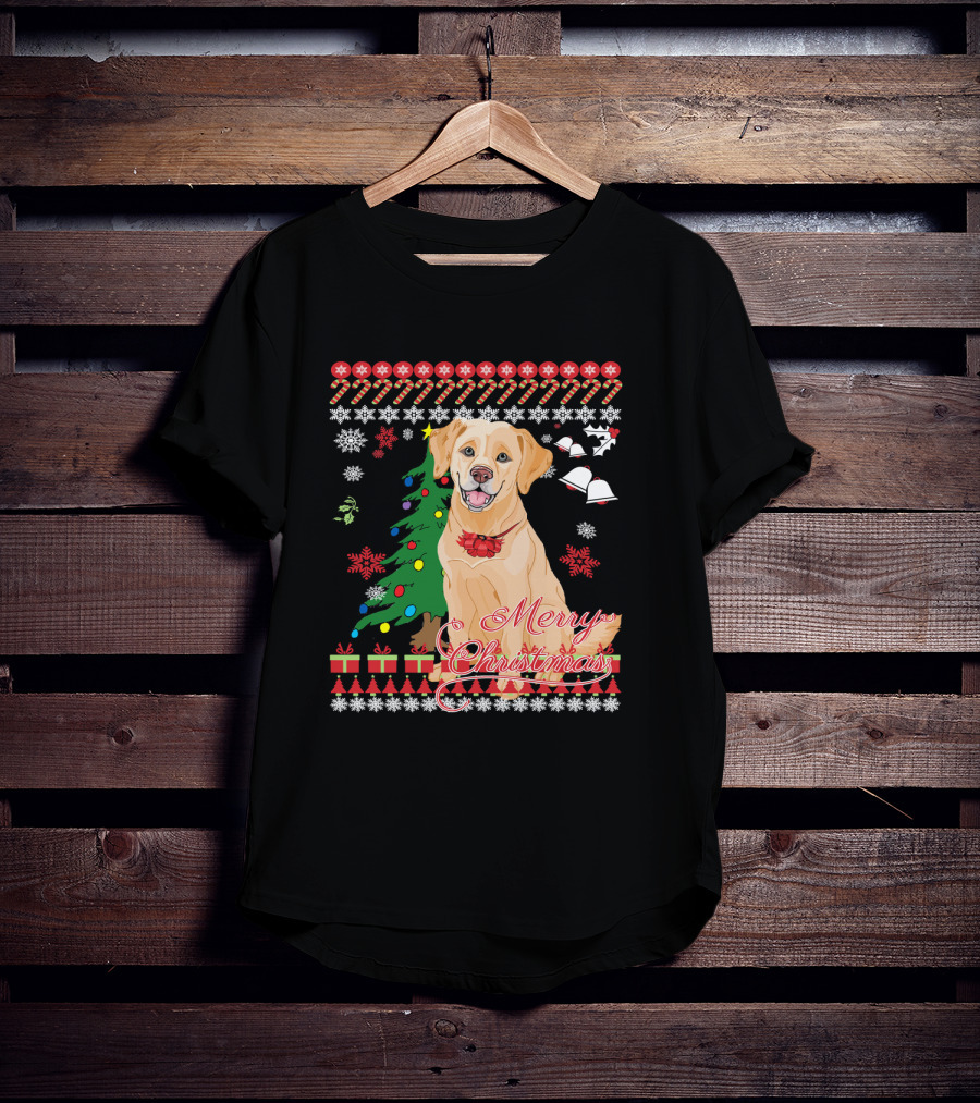 Merry Christmas Labrador Ugly T-Shirt
