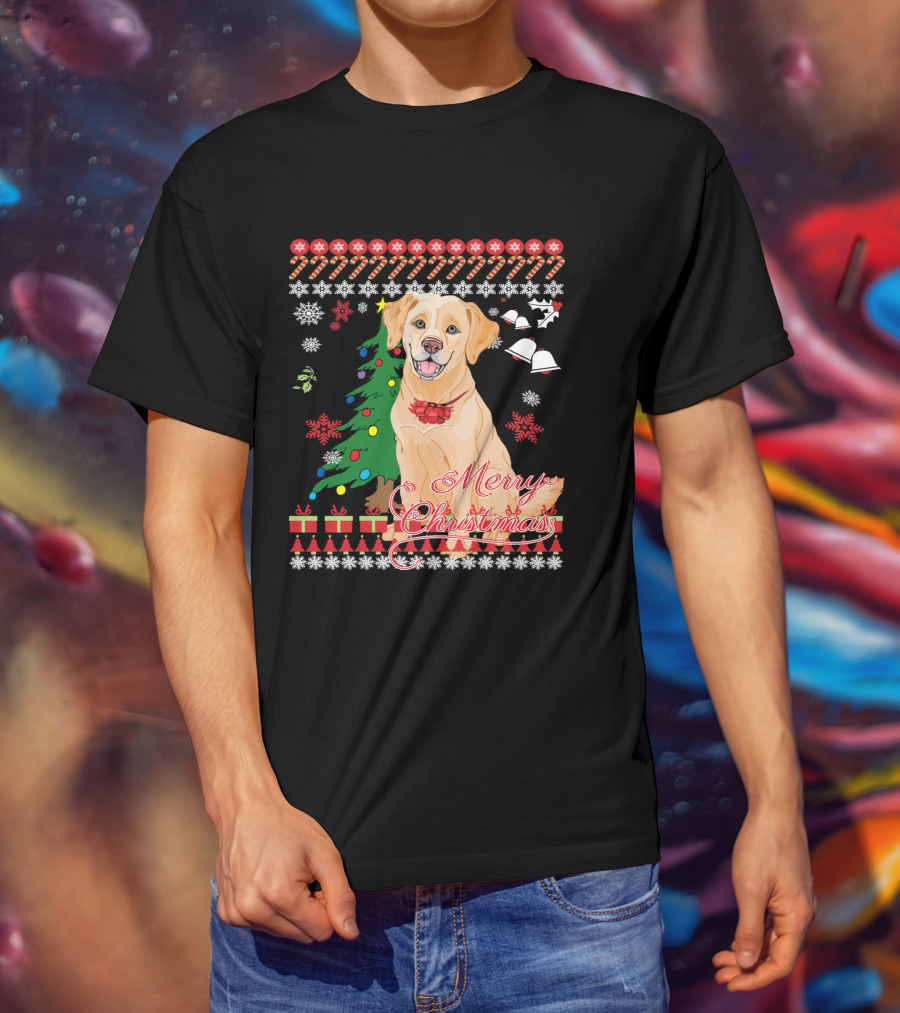 Merry Christmas Labrador Ugly T-Shirt