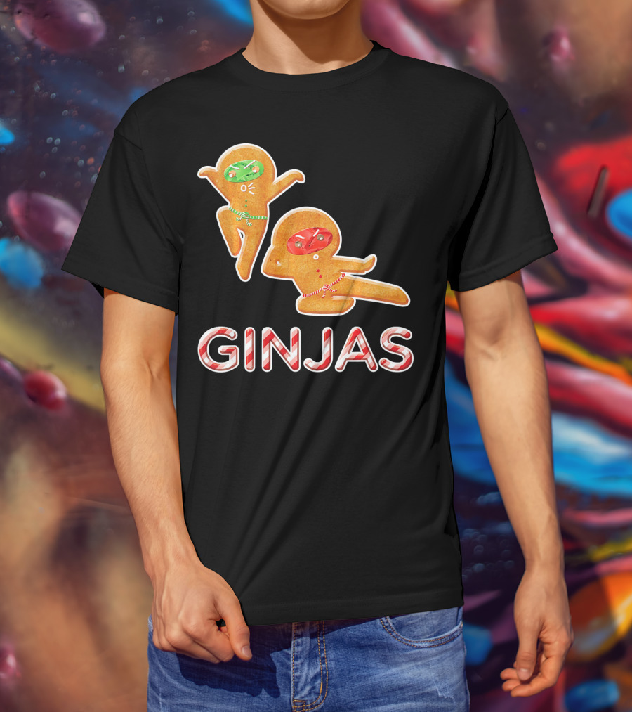 Ginjas Gingerbread Ninja Christmas T-Shirt