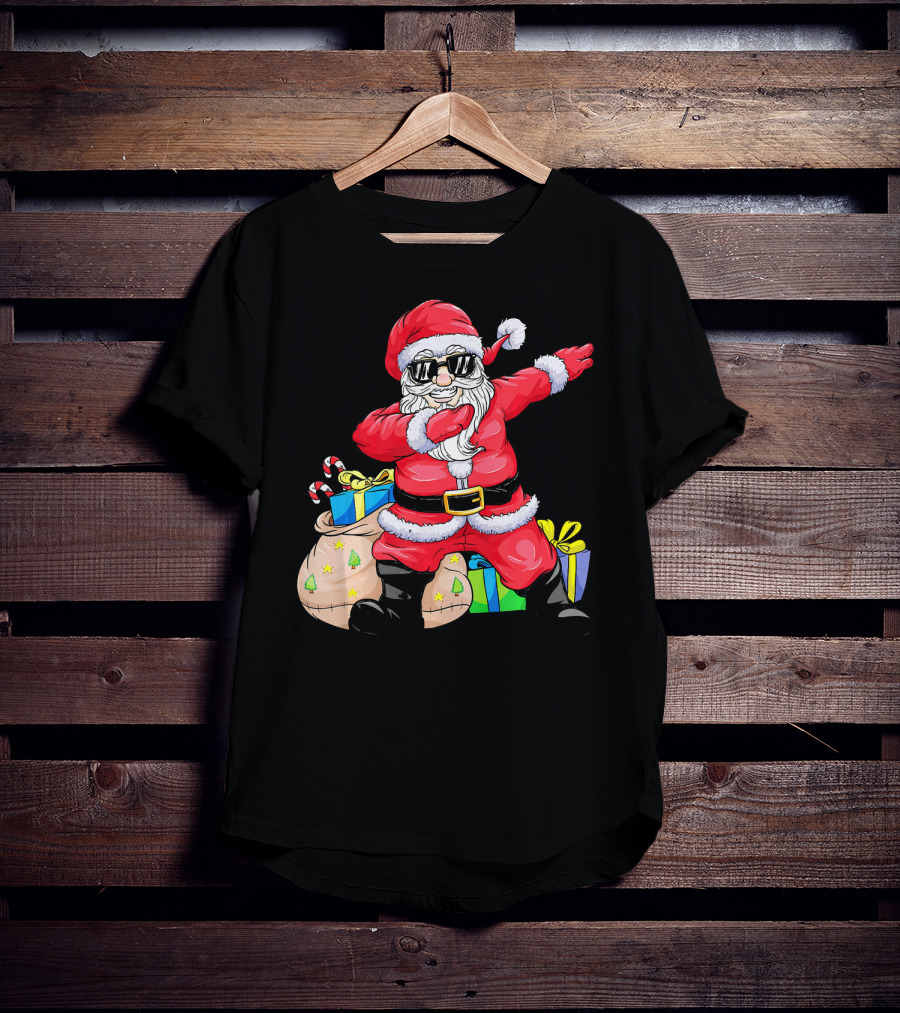 Funny Dabbing Santa Claus Xmas Merr Christmas Gifts T-Shirt