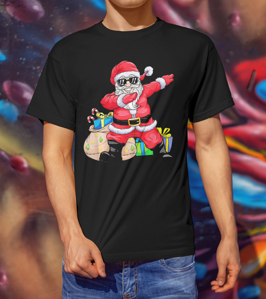 Funny Dabbing Santa Claus Xmas Merr Christmas Gifts T-Shirt