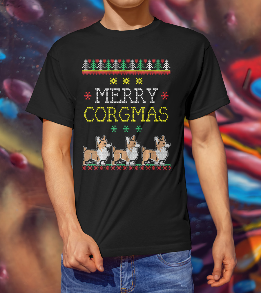 Merry Corgmas Corgi Pet Dog Christmas T-Shirt
