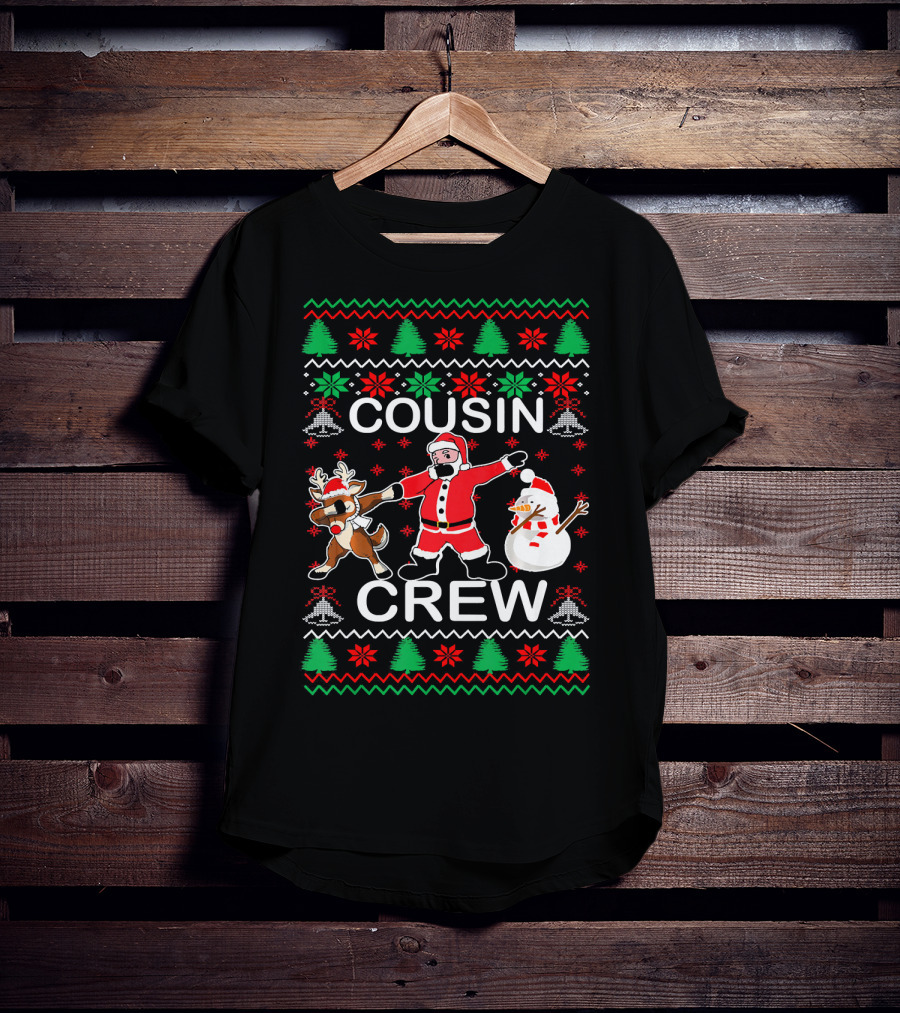 Cousin Crew Christmas Santa Claus Reindeer Snowman Festive T-Shirt