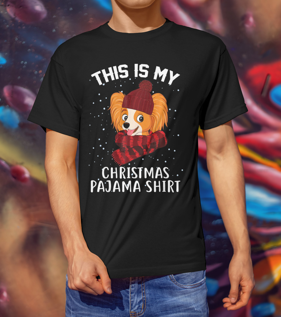 This Is My Christmas Pajama Shirt Papillon T-Shirt