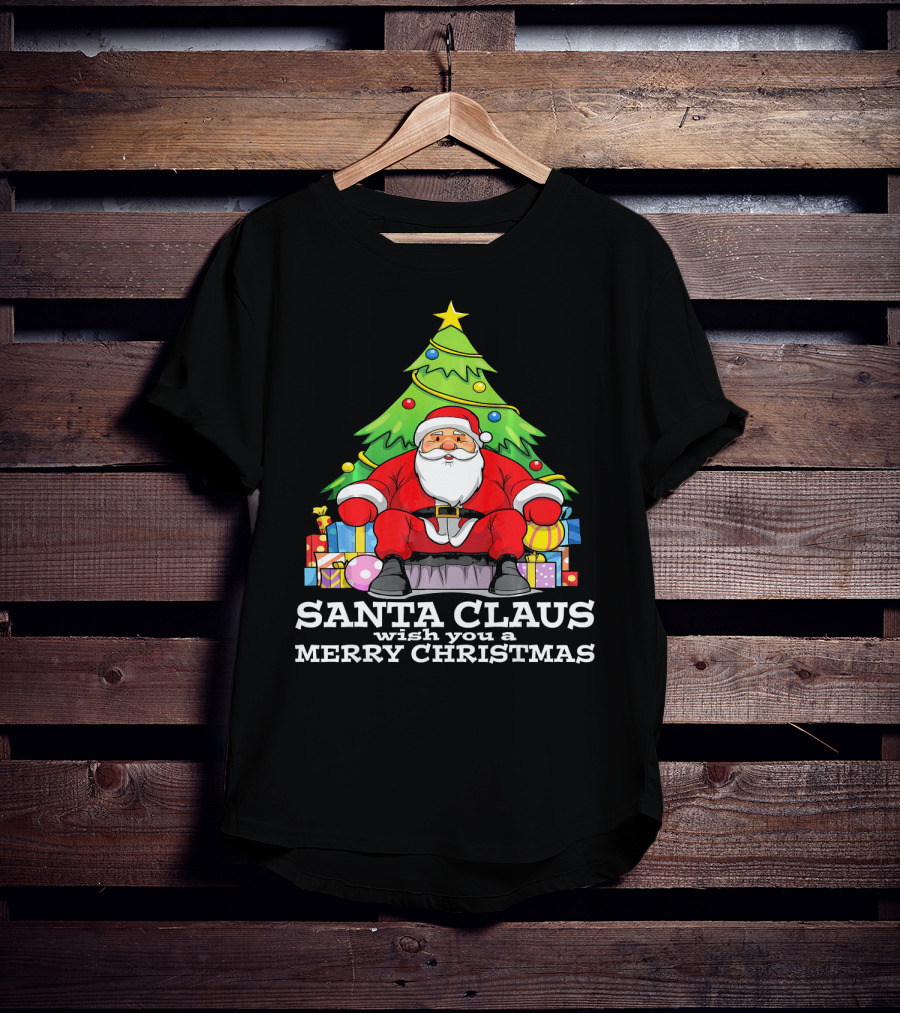 Santa Claus Wish You A Merry Christmas T-Shirt