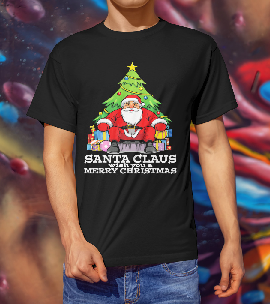 Santa Claus Wish You A Merry Christmas T-Shirt