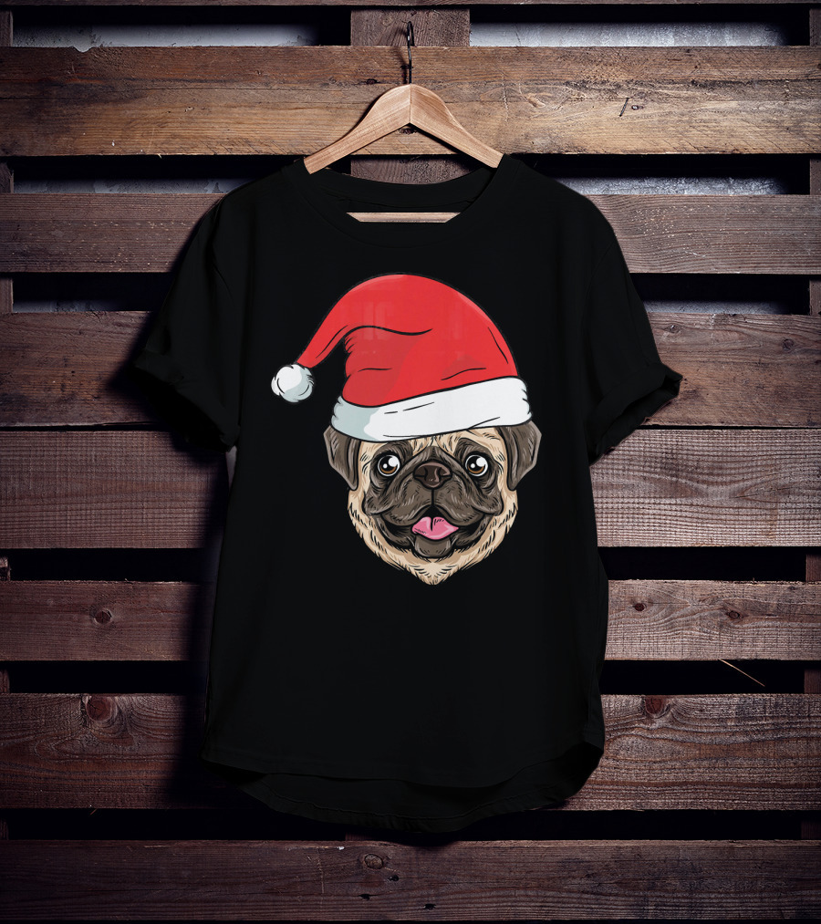 Kids Pug Santa Claus T-Shirt