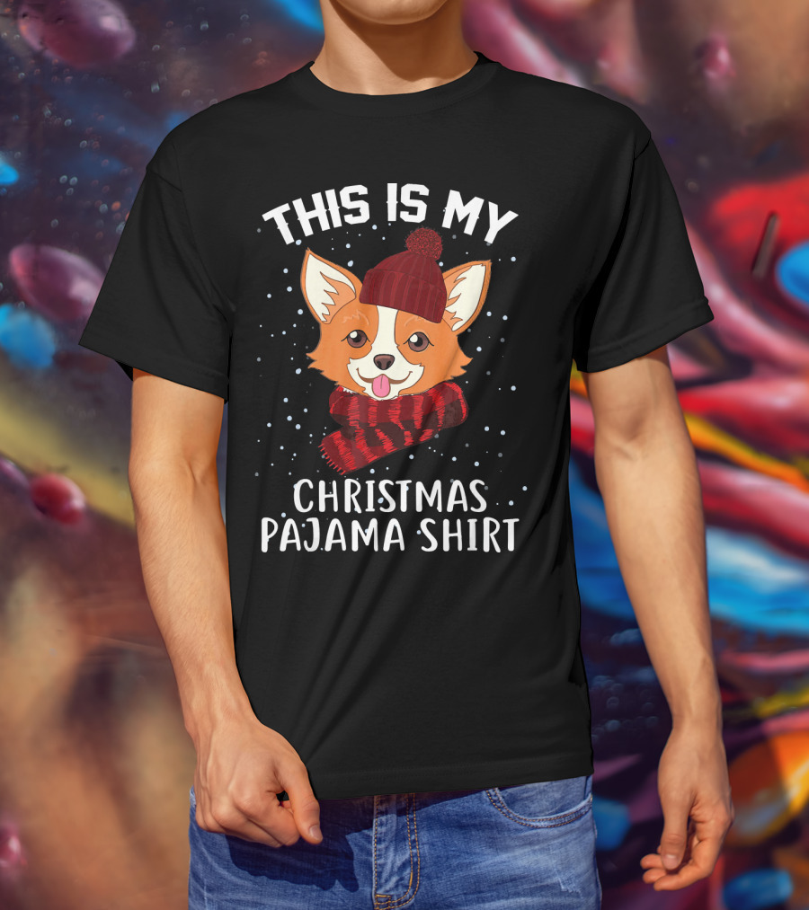 This Is My Christmas Pajama Shirt Corgi T-Shirt