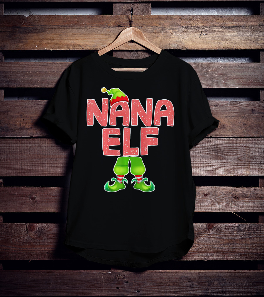 Nana Elf Merry Christmas Humor T-Shirt