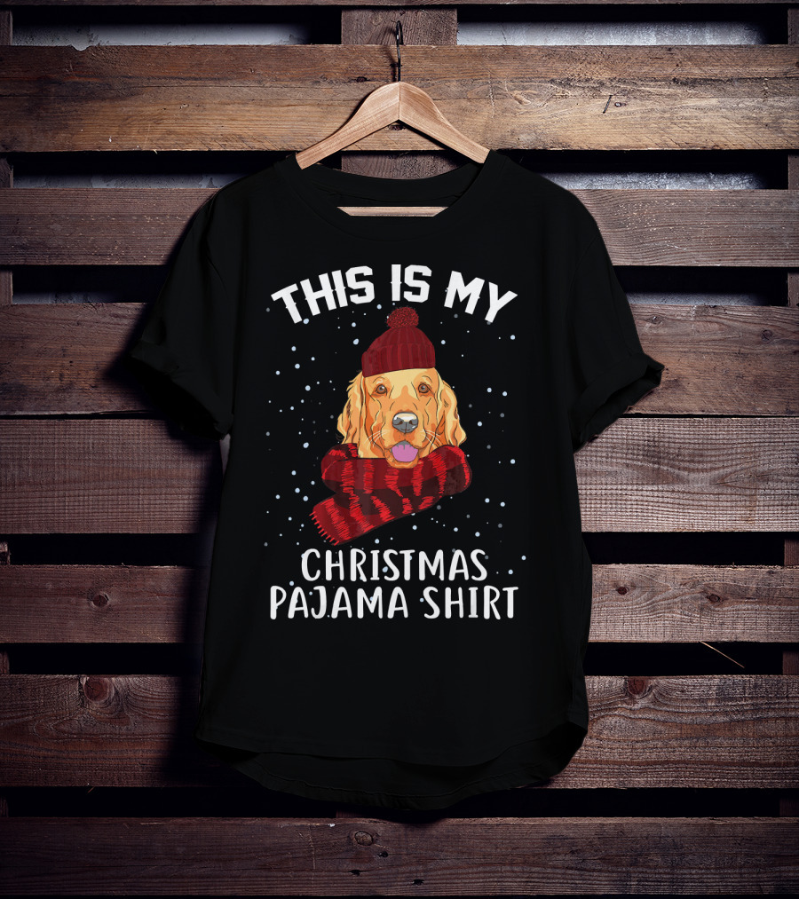 This Is My Christmas Pajama Shirt Golden Retriever T-Shirt