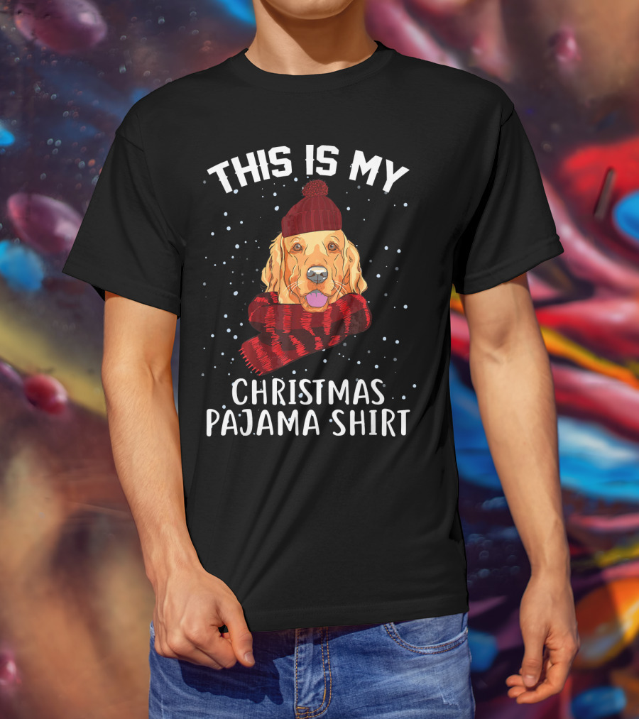 This Is My Christmas Pajama Shirt Golden Retriever T-Shirt