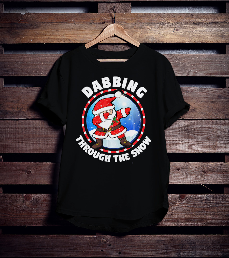 Dabbing Through The Snow Dab Santa T-Shirt