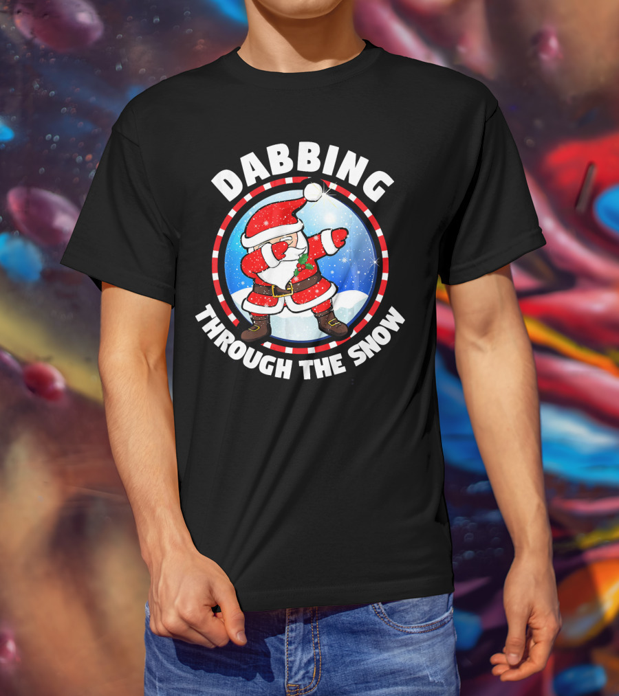 Dabbing Through The Snow Dab Santa T-Shirt