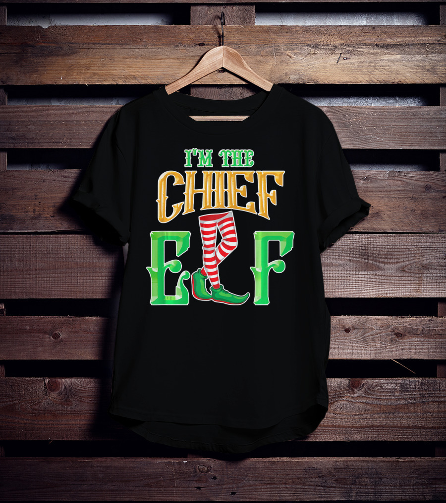 I'm The Chief Elf Family Matching Christmas Pajama Party T-Shirt