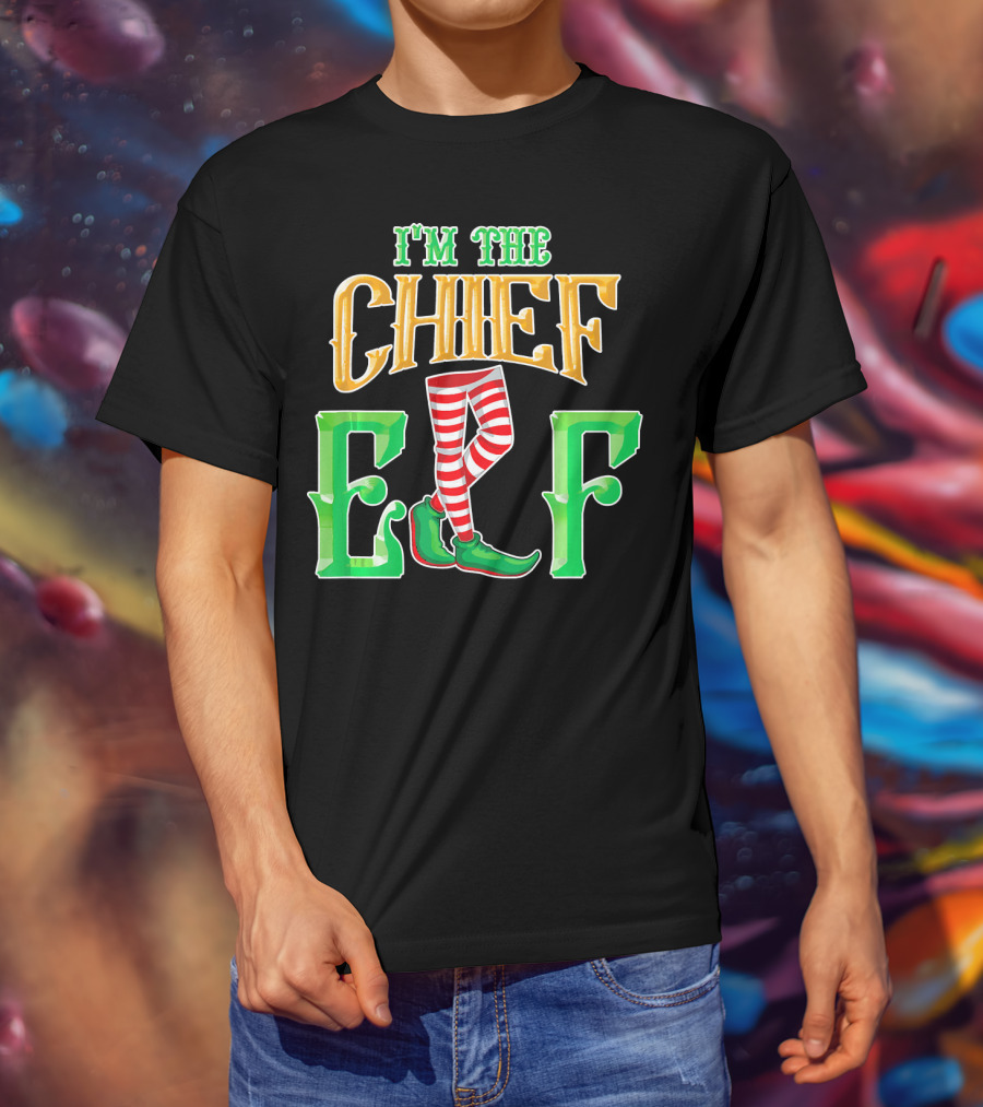 I'm The Chief Elf Family Matching Christmas Pajama Party T-Shirt