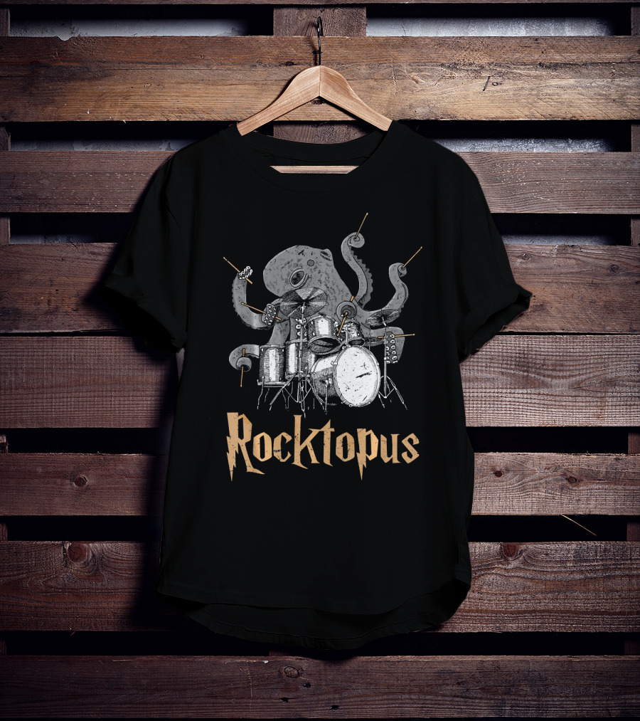 Rocktopus Octopus Drumming Birthday T-Shirt