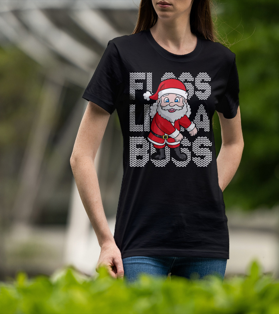 Santa Floss Like A Boss Christmas Kids T-Shirt