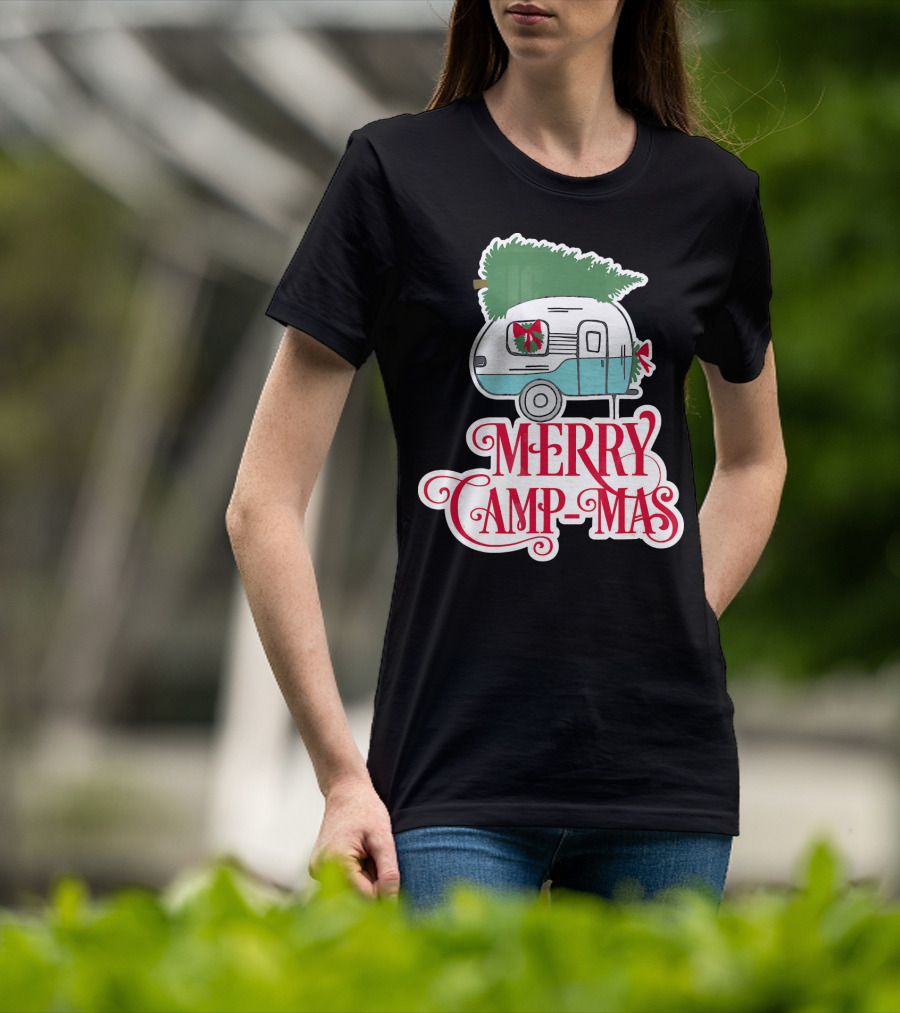 Merry Camp-Mas Christmas Vintage Camper T-Shirt