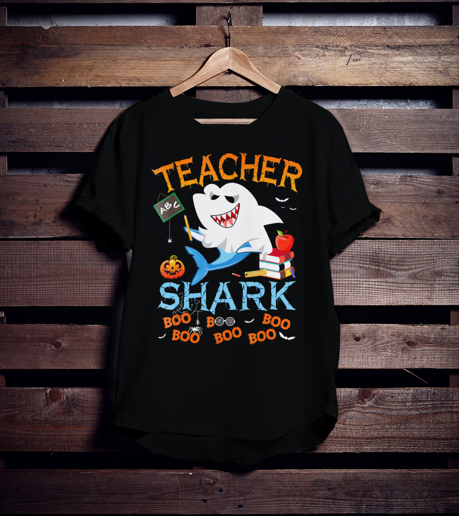 Teacher Shark Halloween Boo Classroom T-Shirt