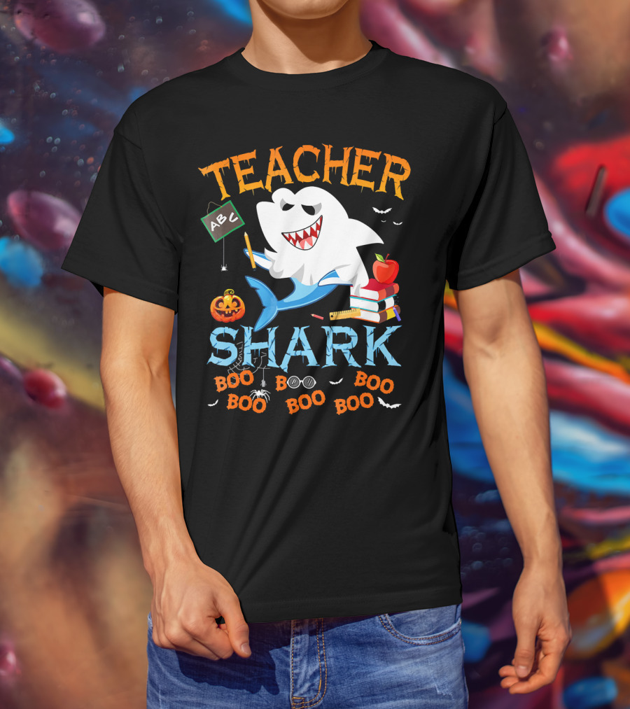 Teacher Shark Halloween Boo Classroom T-Shirt