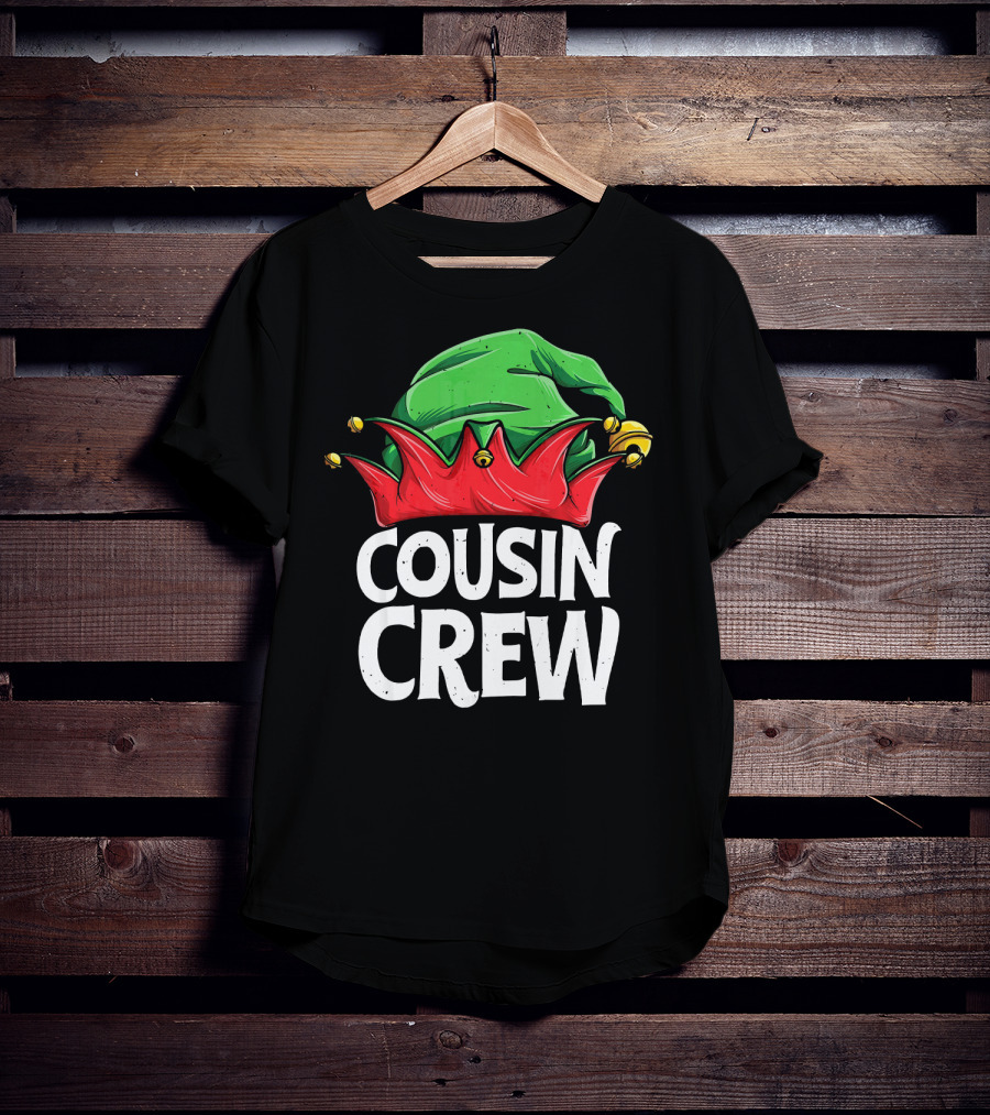 Cousin Crew Elf Christmas Jester Hat T-Shirt