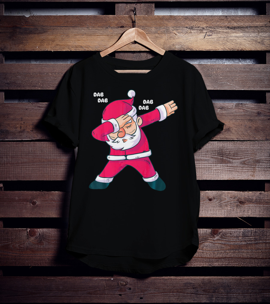 Dab Dab Dab Christmas Dabbing Santa Fun T-Shirt