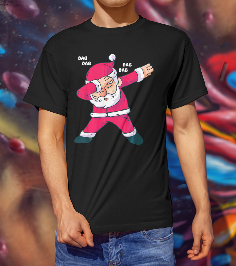 Dab Dab Dab Christmas Dabbing Santa Fun T-Shirt