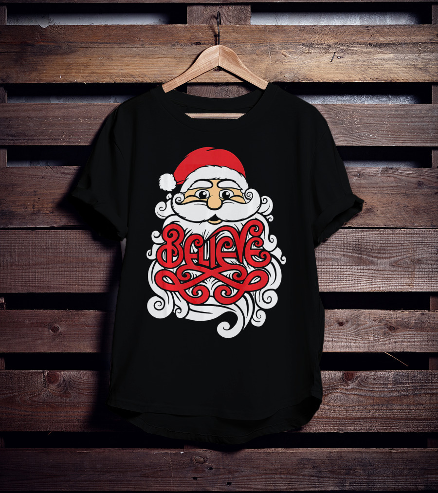 Believe Santa Christmas X Mas T-Shirt