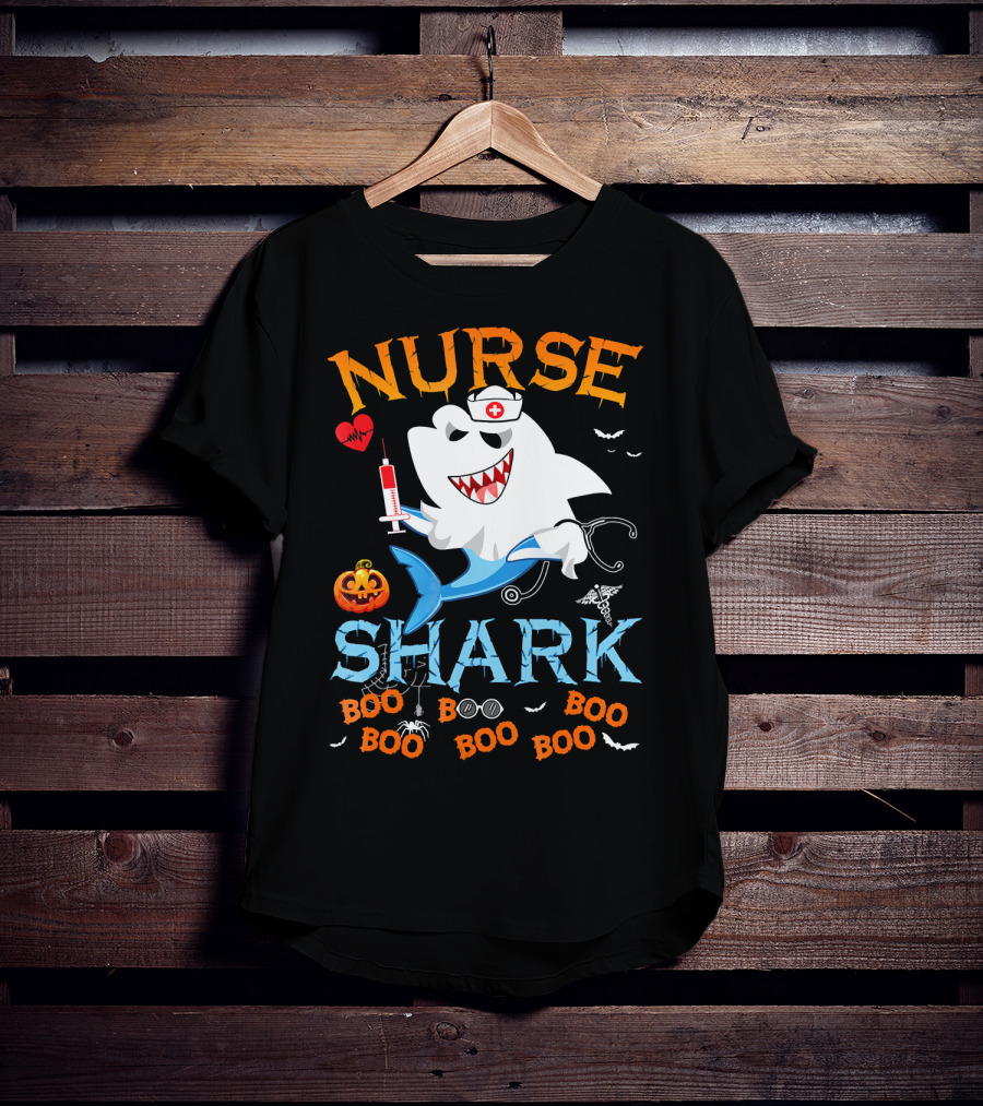Nurse Shark Halloween Boo Scary Nurse Shark T-Shirt