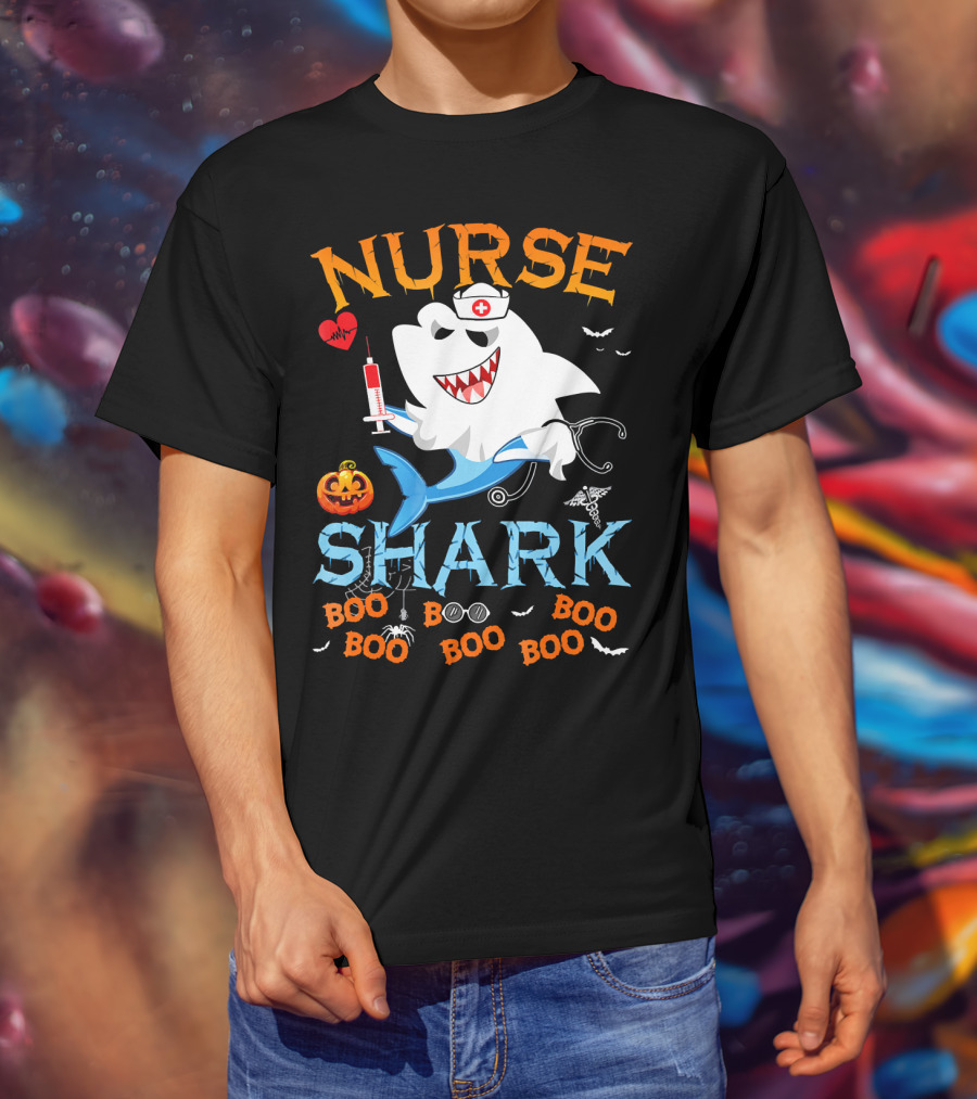 Nurse Shark Halloween Boo Scary Nurse Shark T-Shirt