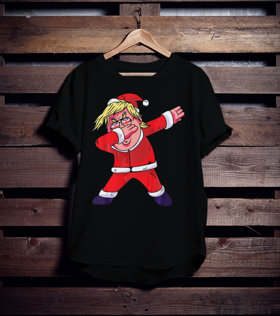 Dabbing Santa Claus With Sunglasses And Santa Hat T-Shirt