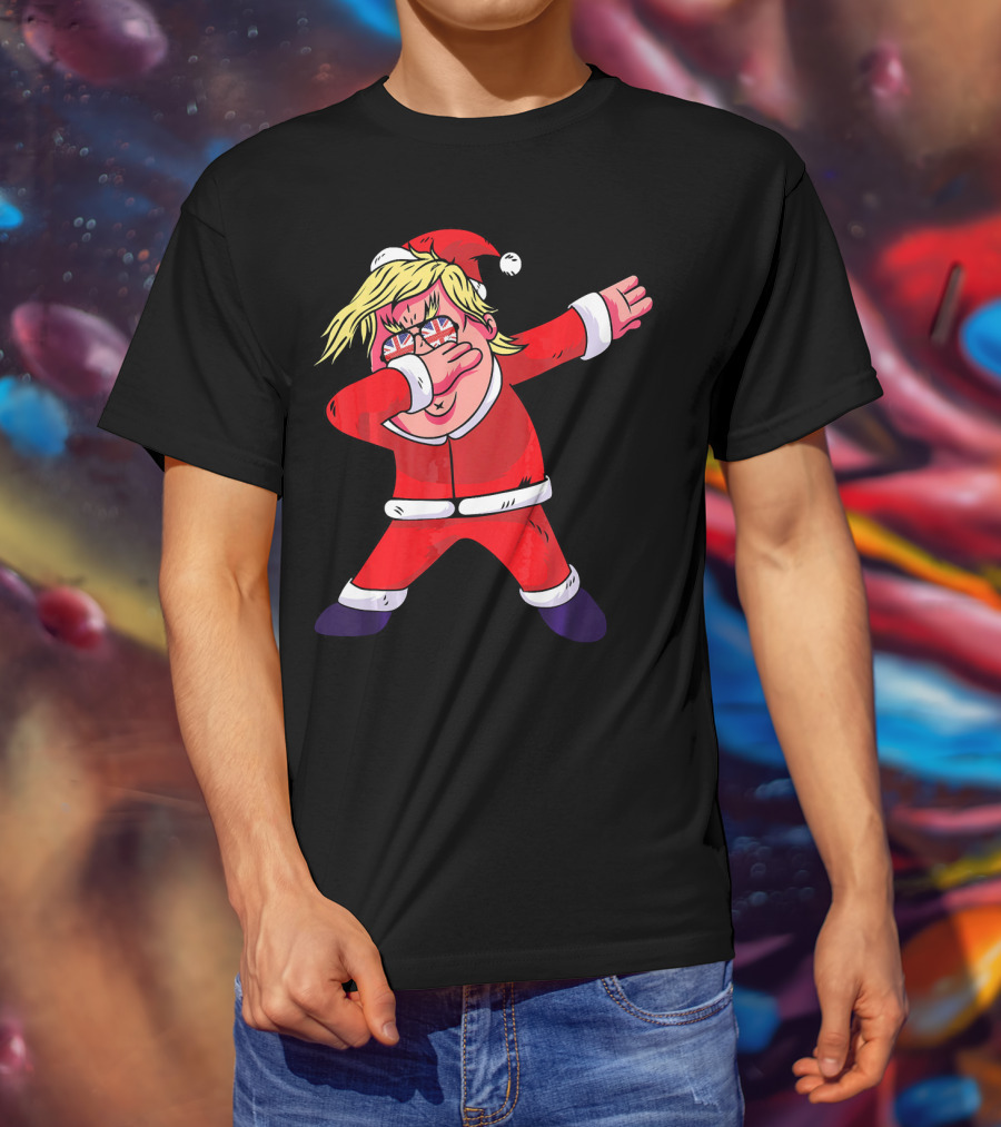Dabbing Santa Claus With Sunglasses And Santa Hat T-Shirt