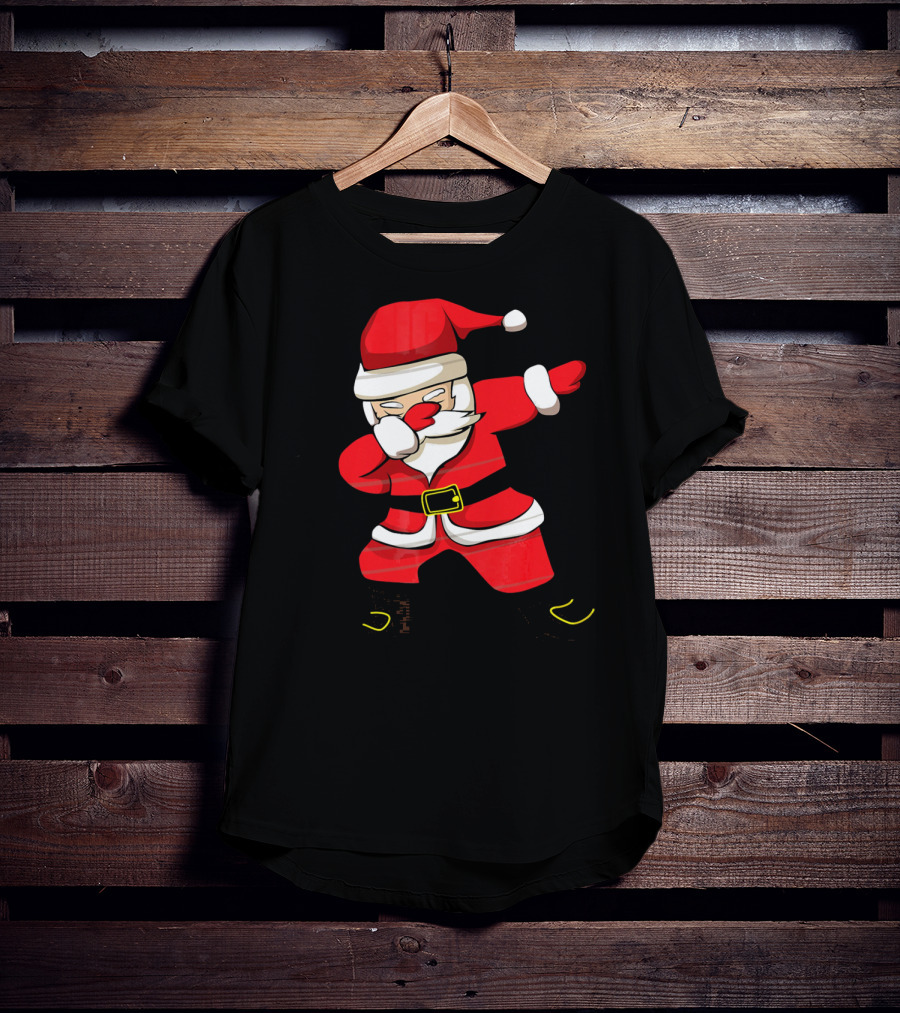 Dabbing Santa Christmas Santa College Dab Move Iconic Festive T-Shirt