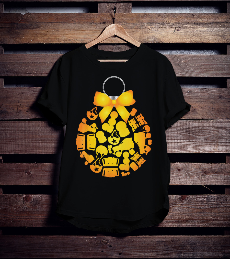 Roller Derby Christmas Tree Ornaments Skates And Helmets T-Shirt