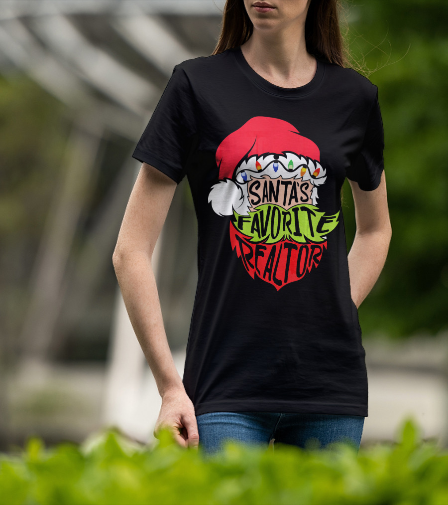 Santa's Favorite Realtor Christmas Santa T-Shirt