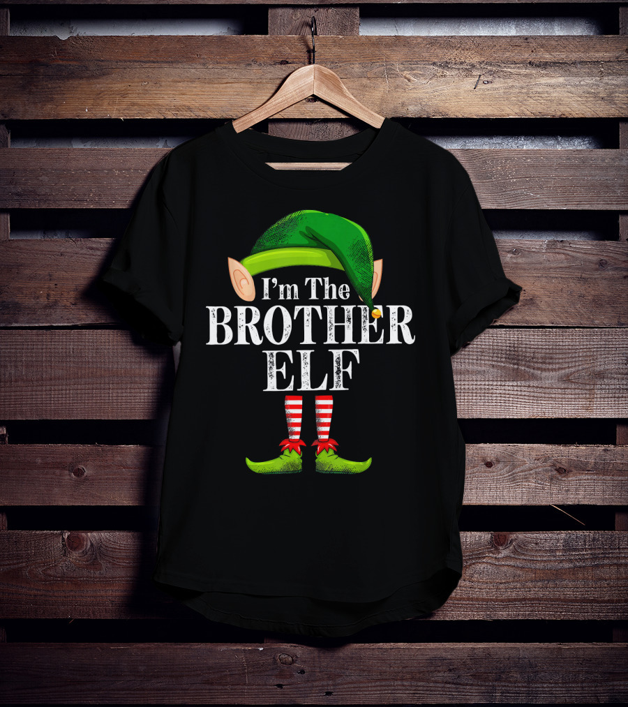 I'm The Brother Elf Matching Family Christmas Holiday Pajama T-Shirt