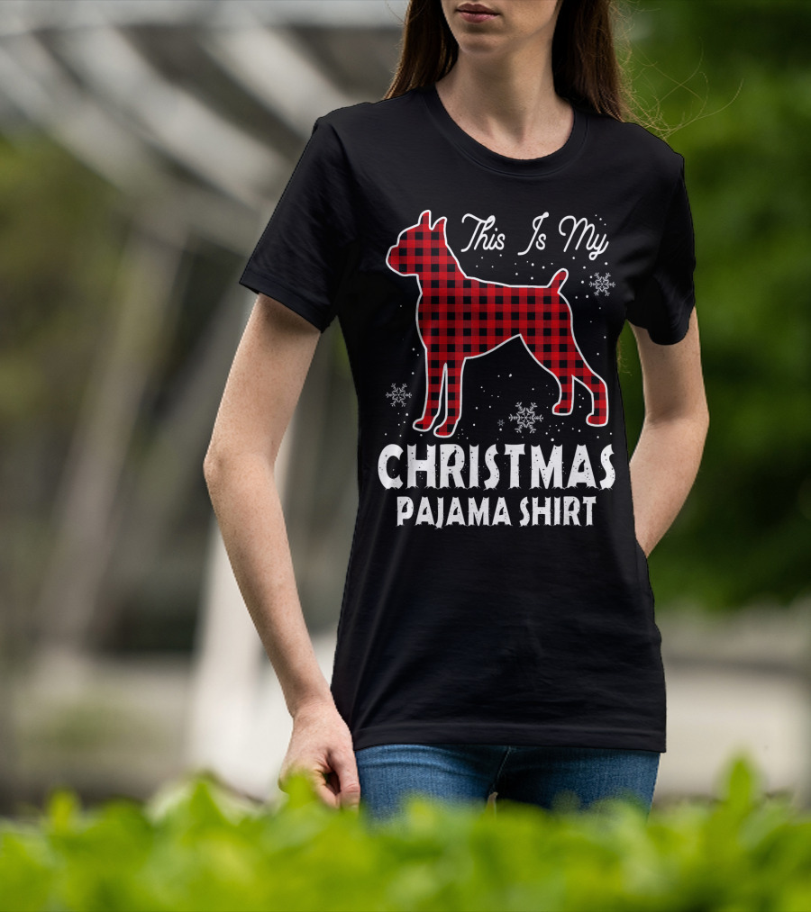 This Is My Christmas Boxer Dog Pajama T-Shirt