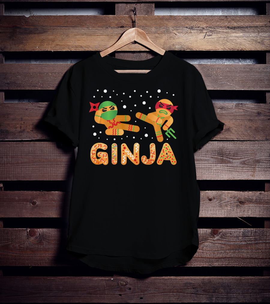 Ginja Gingerbread Man Ninja Cookie Fighters T-Shirt