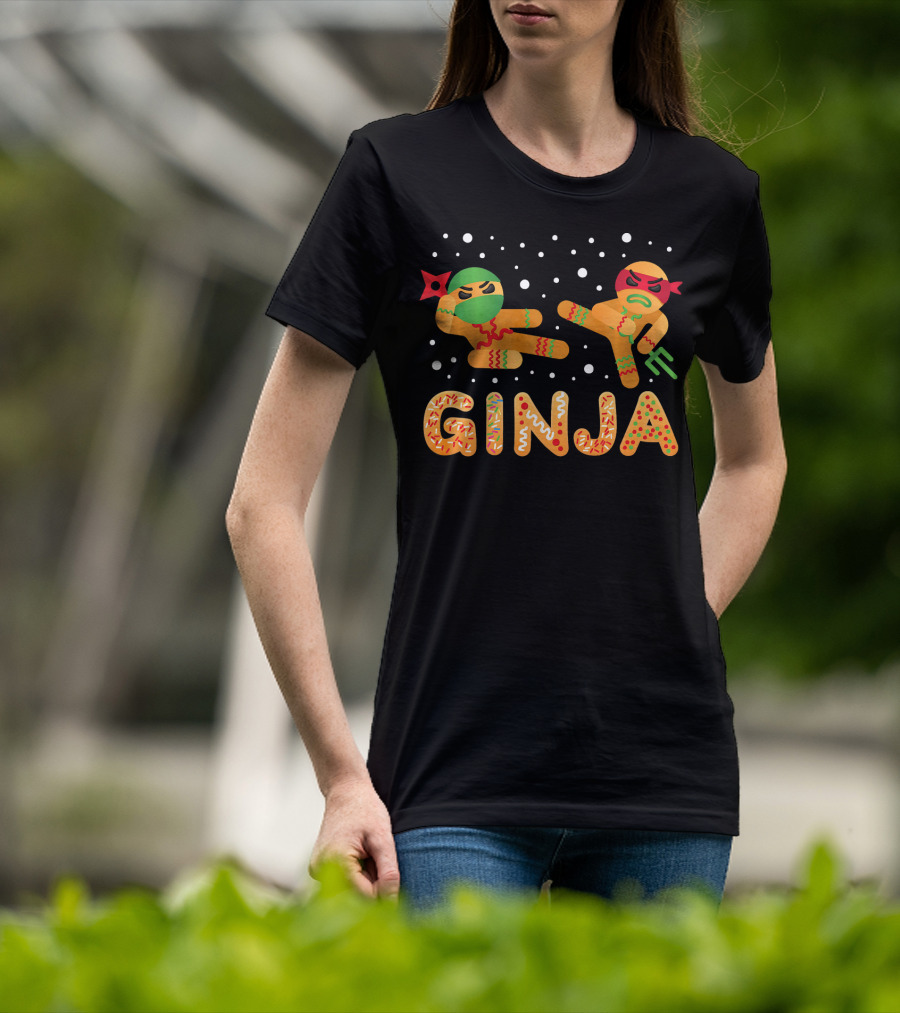 Ginja Gingerbread Man Ninja Cookie Fighters T-Shirt