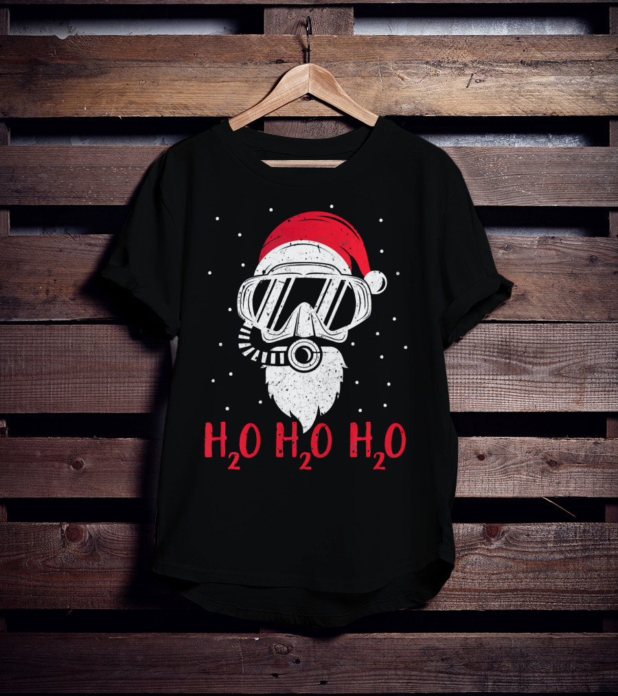 Santa Scuba Diving H2O H2O H2O T-Shirt