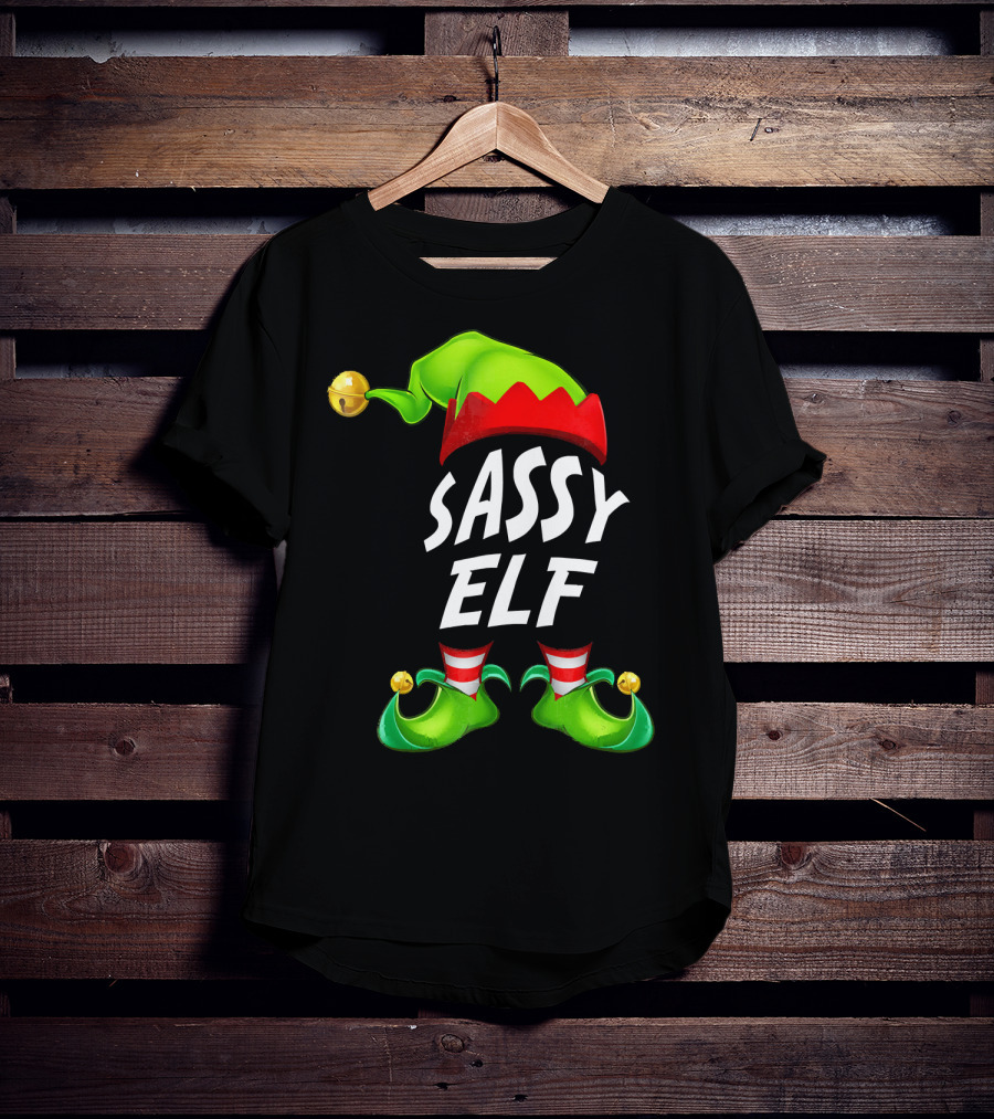 Sassy Elf Christmas Funny Fam T-Shirt