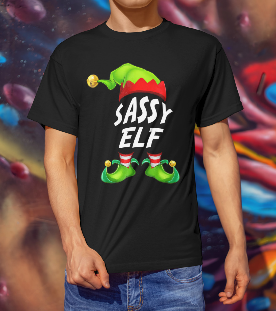 Sassy Elf Christmas Funny Fam T-Shirt